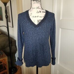 Democracy Dark Blue V-Neck Knit Sweater